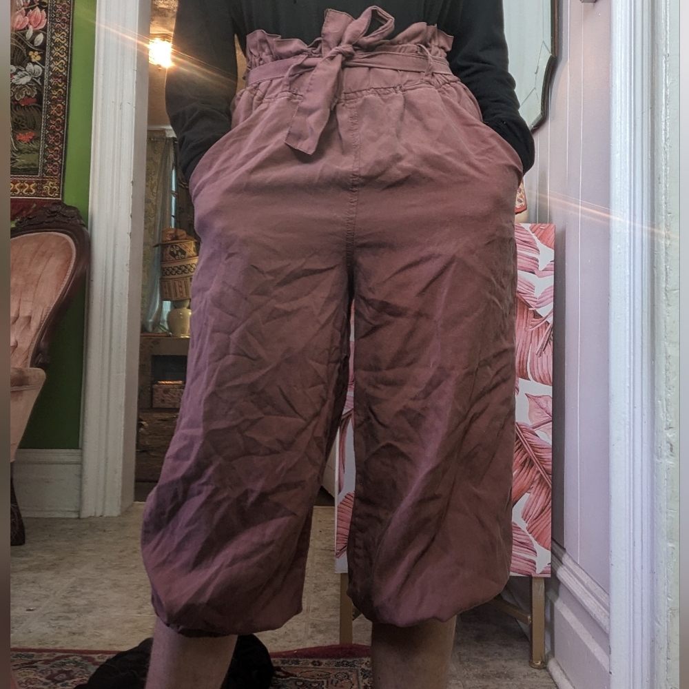 Blue Rain Mauve Capris Stretchy High Waisted Pants